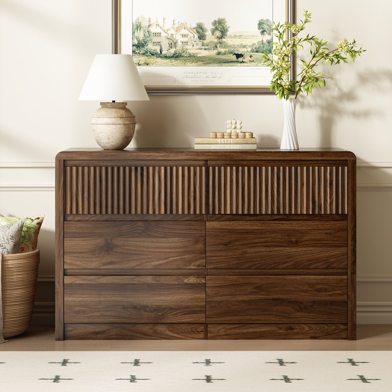Commode 6 tiroirs Modern, Brown