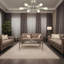 Plafonnier semi-encastré 6 lumières-106536621