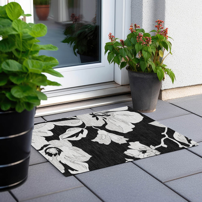  Tapis d'extérieur antidérapant Malchow, Rectangle 1 pi 8 po x 2 pi 6 po