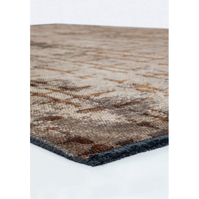 Rapture Striped Area Rug in Brown, Rectangle 7'10" x 11'2"