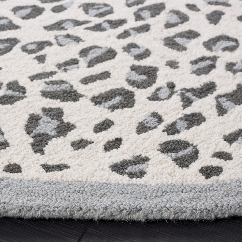 Tapis en laine et coton indien touffeté à la main Metro, Rond 6 pi