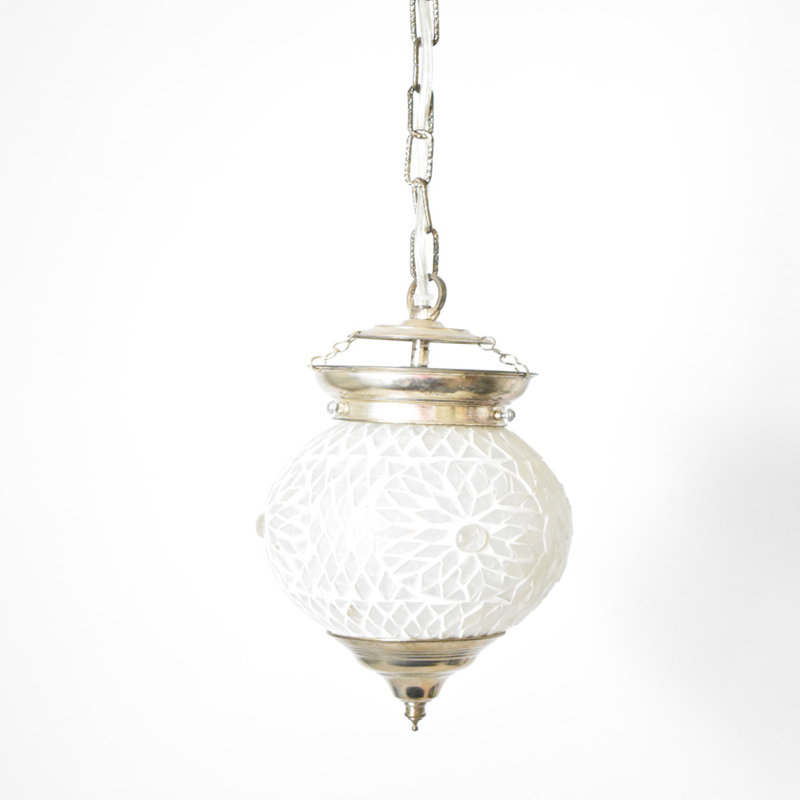 Chang 1 - Light Chrome Sphere Pendant, Transparent