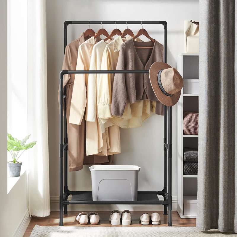 Meachum 83cm Clothing Rack, Black