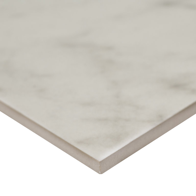 Zola 24 in. x 48 in. Matte Porcelain Marble Look Floor and Wall Tile, Arctic Pearl