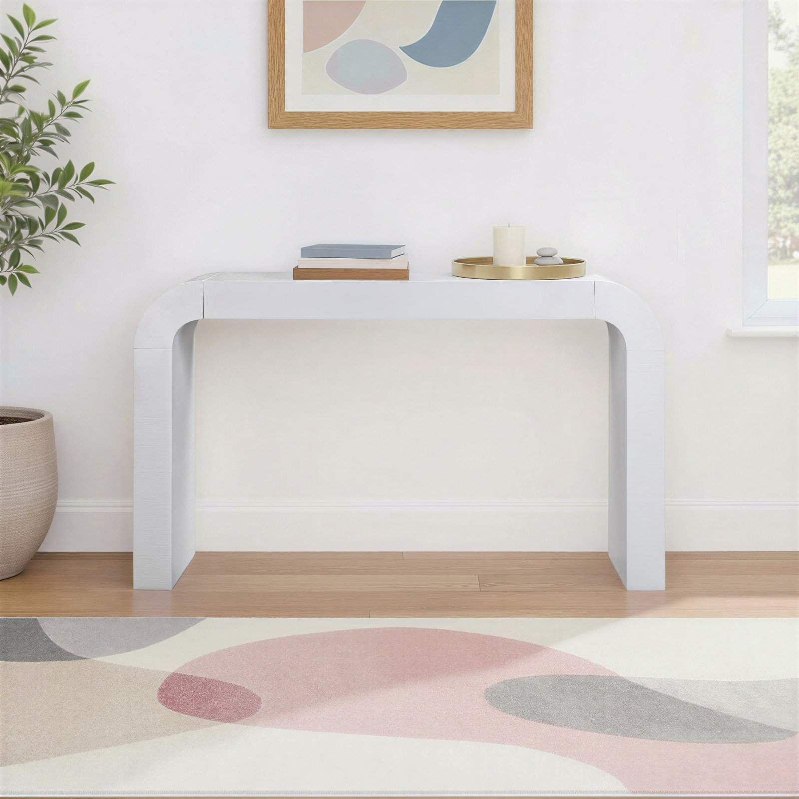 Baxley 54" Console Table, White