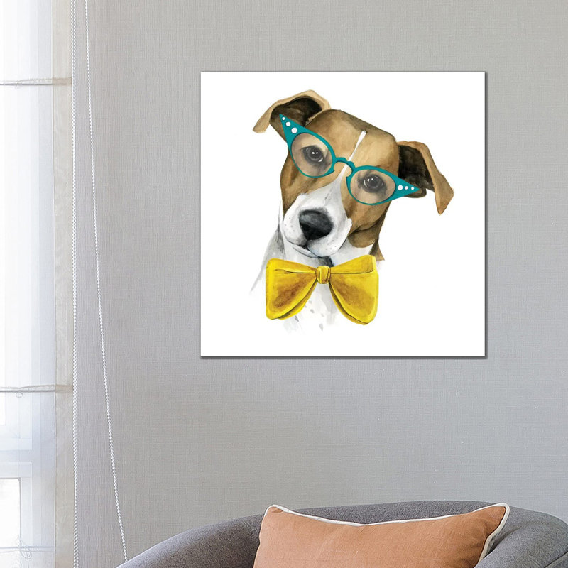 Vintage Pup II by Grace Popp - Wrapped Canvas Painting, 66.04 cm H x 66.04 cm W x 3.175 cm D