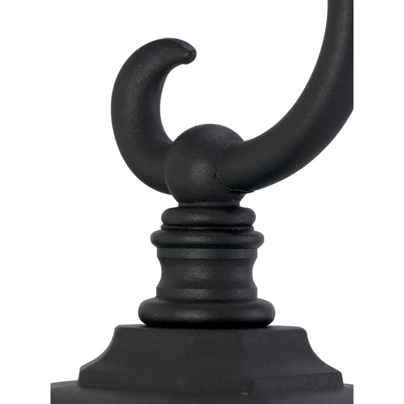 Lanterne murale d'extérieur en verre givré Rawson, Noir, H 16,75 po x l 8,5 po x P 11 po