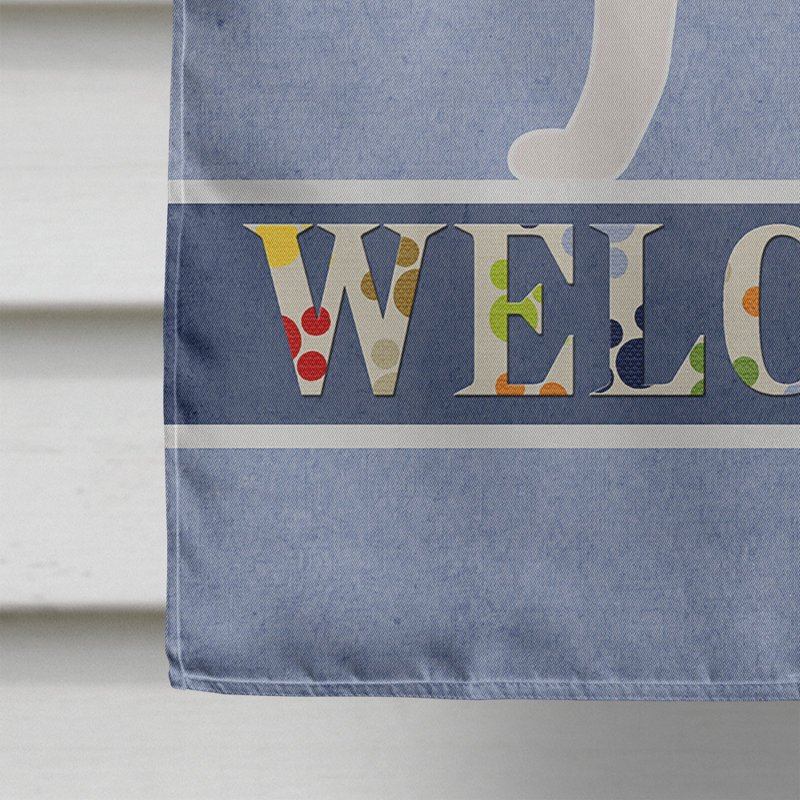 Polyester 2 côtés 40 x 28 po welcome drapeau maison, Akita