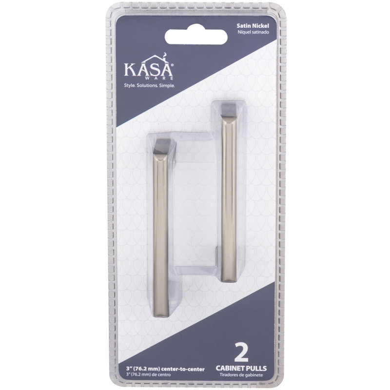 3" Center to Center Bar Pull Multipack, Satin Nickel