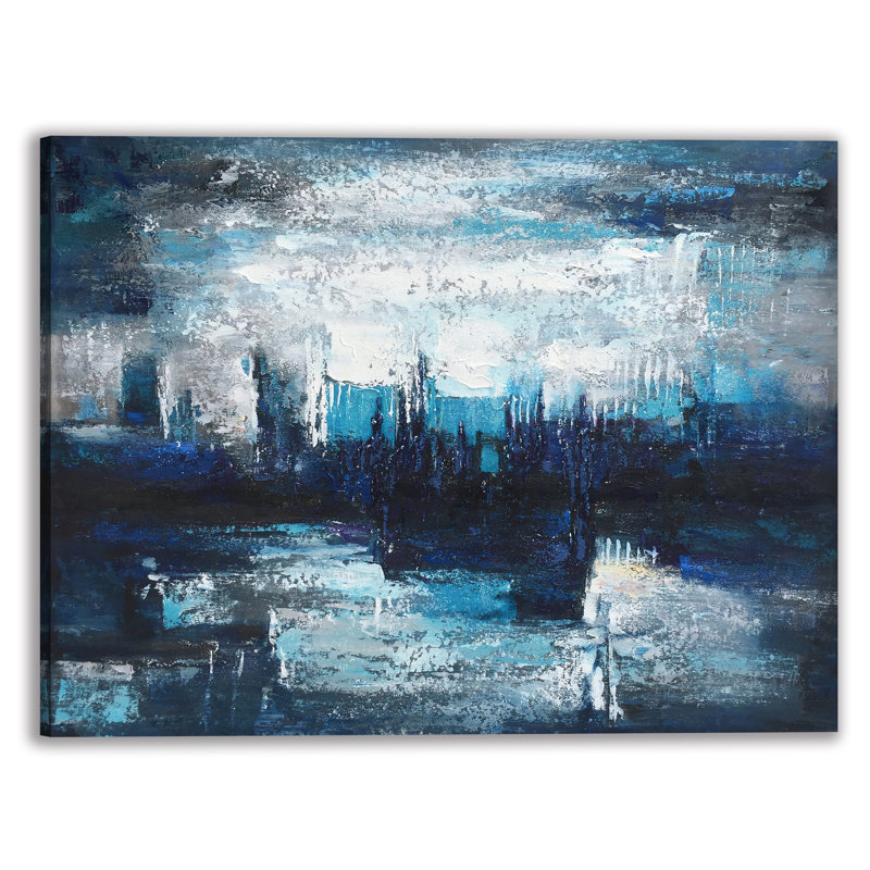 Abstract City Reflection by Paul Cezanne - Wrapped Canvas Painting