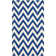 Emek Hand Woven Flat Weave Wool/Cotton Chevron Rug in Ivory/Blue