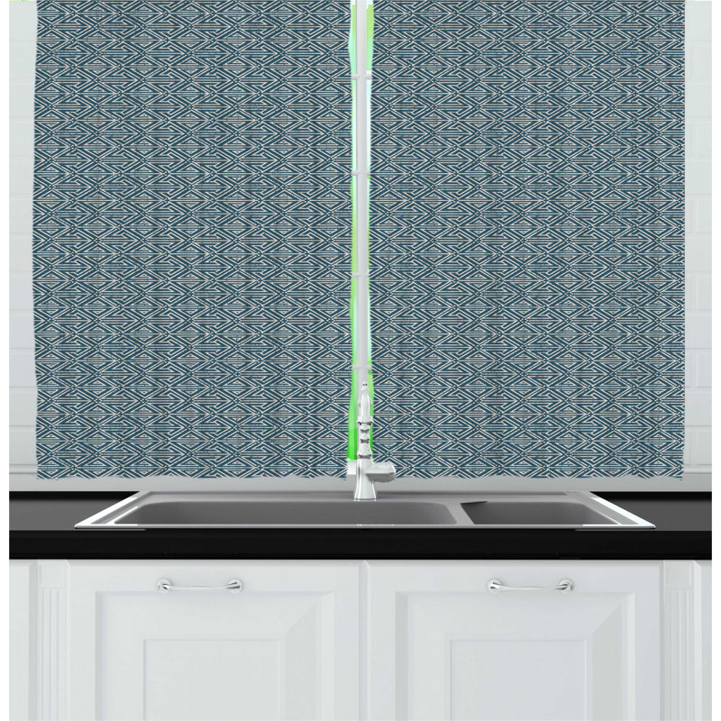 Geometric Tailored Kitchen Curtain