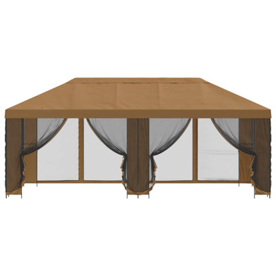 vidaXL Garden Gazebo Polyester and Steel Outdoor Shade Summer Shelter Events