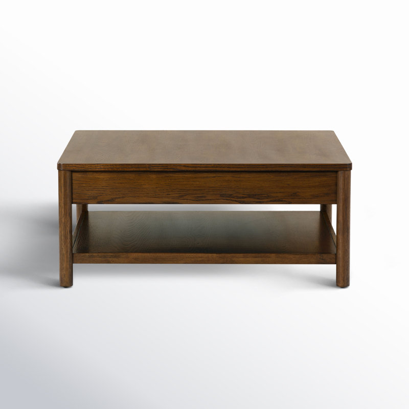 Jaylessa Wood 1 Drawer Coffee Table, Medium Oak