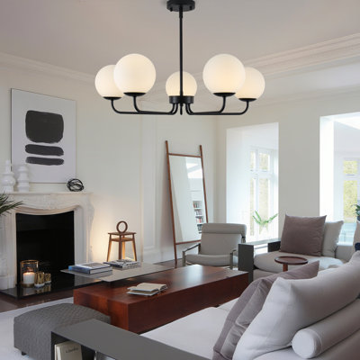 5-Light Dimmable Sputnik Modern Linear Chandelier