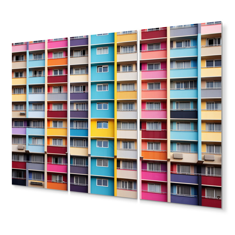 Ensemble de salon Cityscape Colorful Patterns II - Architecture