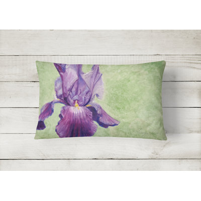 Iris by Malenda Trick Fabric Indoor/Outdoor Throw Pillow