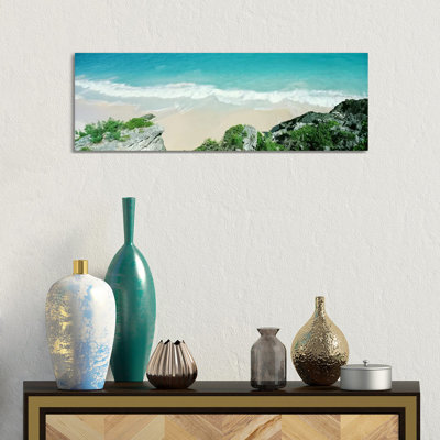 A Receding Surf, Bermuda - Wrapped Canvas Panoramic Print