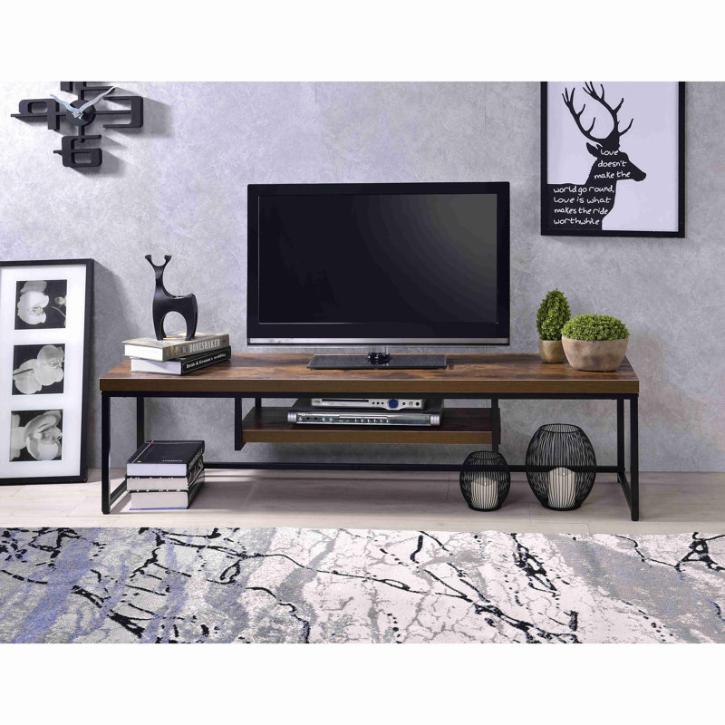 Meuble télé en métal, H 16 po x L 59 po x l 16 po