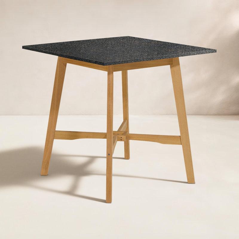 Wexford Outdoor Square Dining Table and Bar Table, Natural, Charcoal