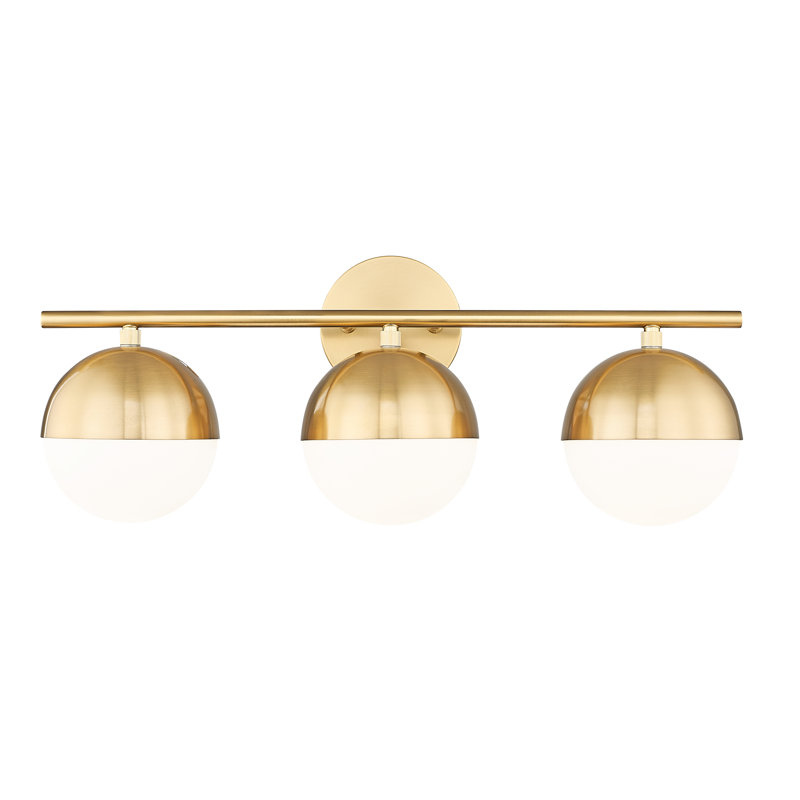 Trombetta 24 inch 3 Light Vanity in Modern Gold, Gold