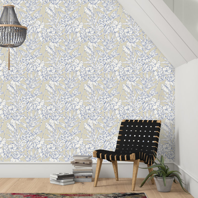 Rouleau de papier peint L 33 pi x l 20,5 po Ryker, Bleu marine