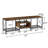 Pursley Industrial TV Stand for TVs up to 65 Inch, Brown Entertainment Center with Storage Shelves, Rustic Media TV Console Table for Living Room, Bedroom, or Gaming Room-2040188491-2040188485