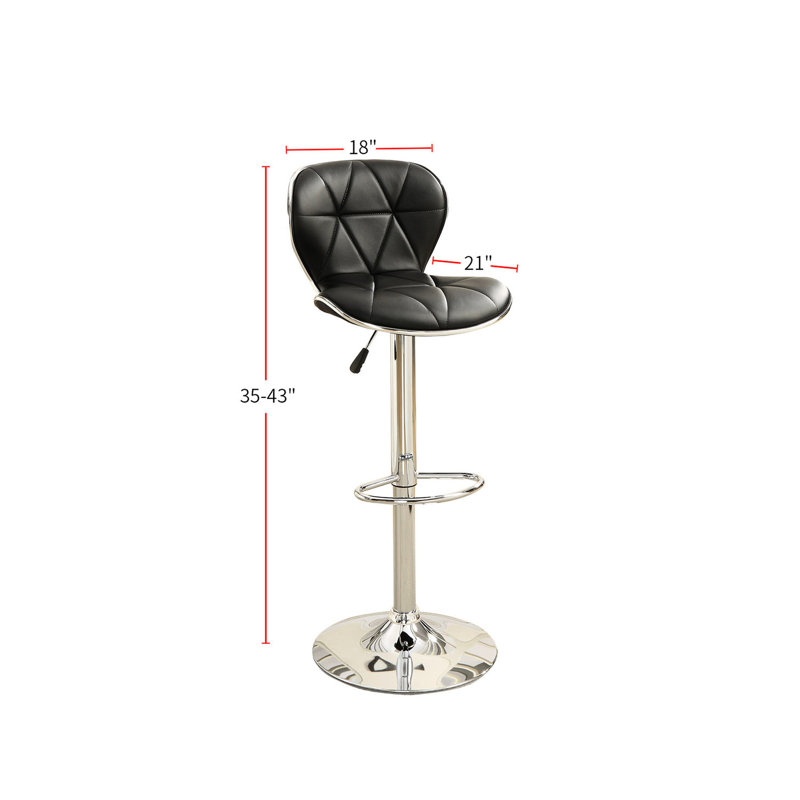 Tabourets de bar réglables noirs pour 2 personnes - configuration fiable, siège de 24 po, 32 po, capacité de poids de 250 lb, 2 positions fiables