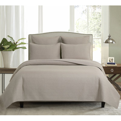 Sandstone Quilt Set Cotton Reversible Lightweight Bedspread Coverlet