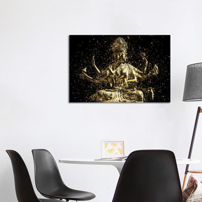Golden - Shiva 1 Piece Wrapped Canvas Painting