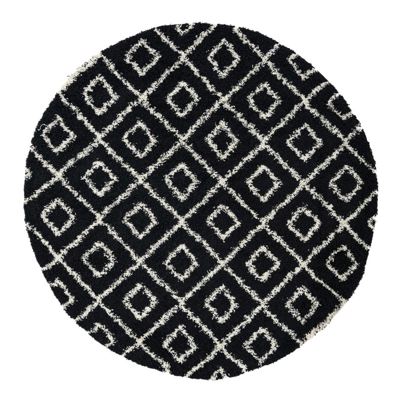 Arold Geometric Indoor Rug, Round 7'10"