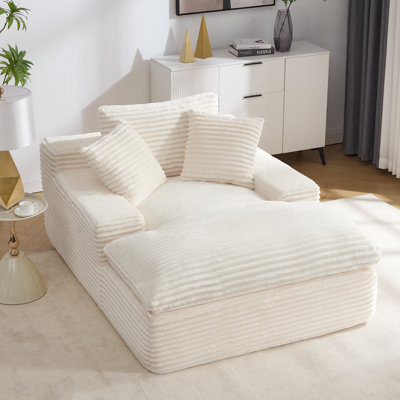 67" Upholstered Chaise Lounge Chair With with Removable Top Cushion by Mercer41