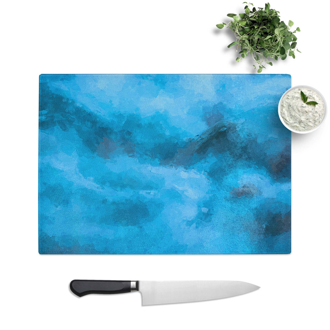 Glass Flow of The Water in Abstract Chopping Board