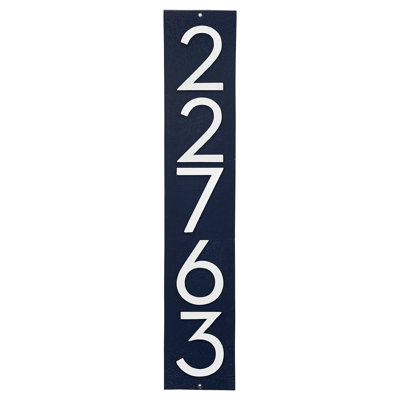 Floating Modern 6" Number Vertical Address Plaque