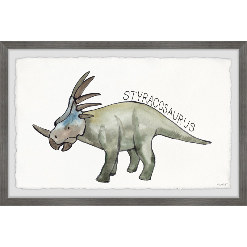 Bourbonnais Styracosaurus, reproduction encadrée, H 16 po x l 24 po x P 1,5 po
