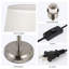 Lampe de chevet 23,8 po argent