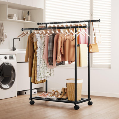98 cm Rolling Clothes Rack