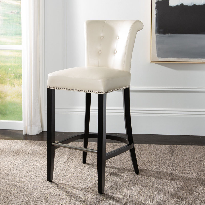 Tabouret de bar et de comptoir Arlease, Crème matte, Tabouret de bar (assise de 29,7 po de hauteur)