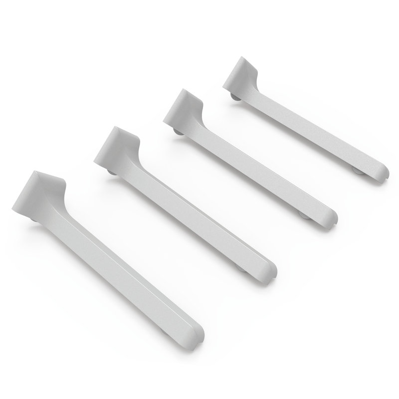 Coin extérieur en aluminium argenté mat (ensemble de 4), Argent argent