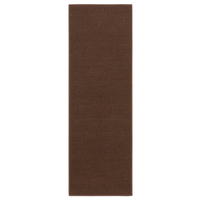 Oscar Non-Slip Rubberback Custom Cut Extra Long Halllway Runner Rug, Brown