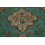 Tapis traditionnel vert à motif floral 8 x 11