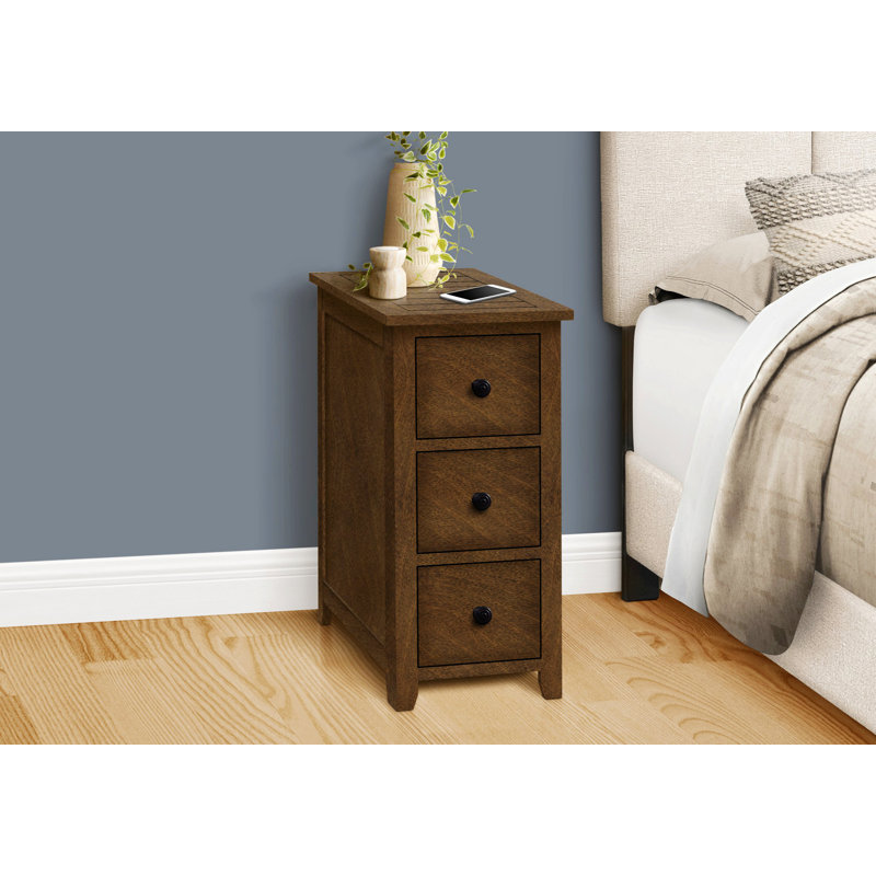 Table de chevet pour chambre à coucher, table de chevet, table d'appoint, table d'appoint transitionnelle avec tiroir de rangement