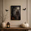«Haunted Mansion with Glowing Windows And Pumpkins», art mural sur toile-1551035202