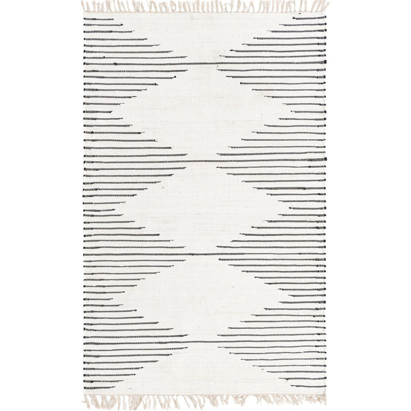 Gwin Cotton Southwestern Indoor Rug, Rectangle 5' x 8'
