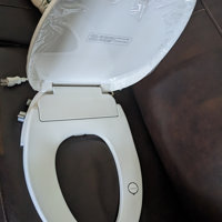 KE KING Connie Siège de toilette électrique ultra fin, siège de bidet  chauffant allongé avec eau chaude réglable et séchoir à air, buse  autonettoyante, lumière LED (blanc) : : Outils et Bricolage