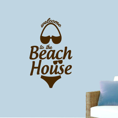 Décalcomanie murale "welcome to the beach house"