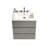 Modern Gray Bathroom Sink - Spacious & Silent Storage Vanity Gray, Functional Design-1078887607-1078887593