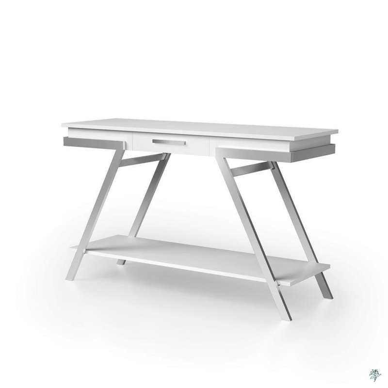 Sofa Table High Gloss Finish Chrome Frame Console Table Gorgeous Living Room Furniture