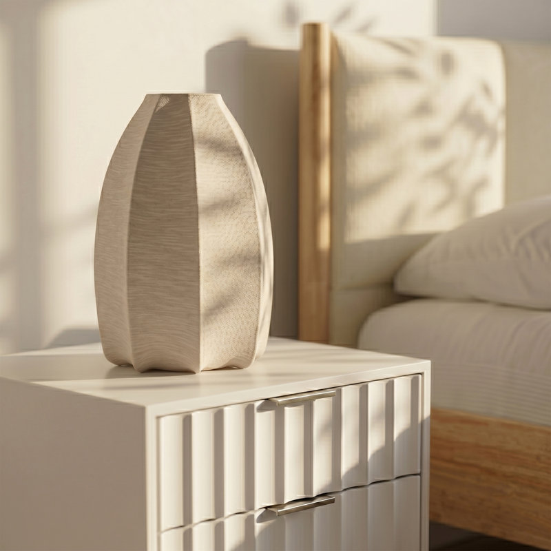Markham Taupe Stretch Fabric Table Lamp, Taupe