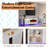 Bhhatu 70“ Entertainment Center for TVs with Electric Fireplace Included,White-95166338-95914385